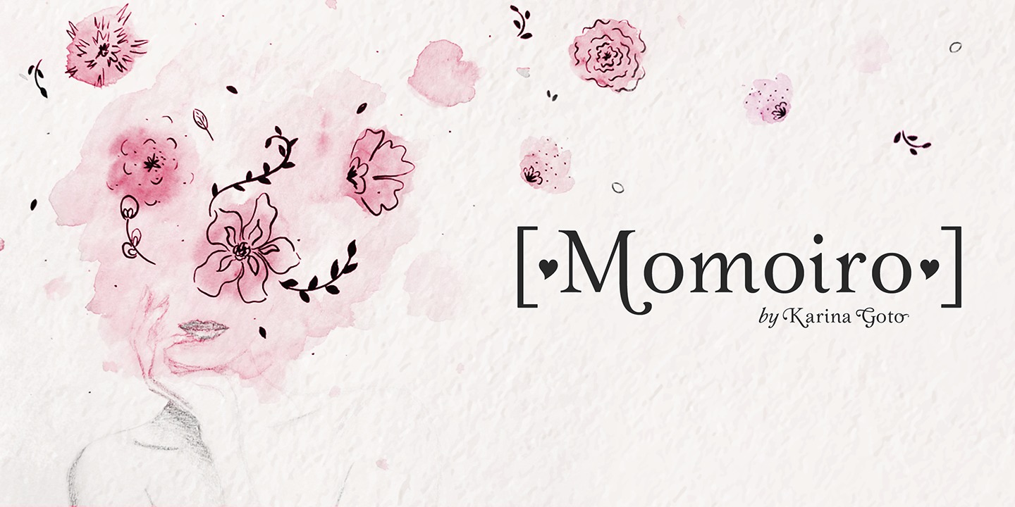 Пример шрифта Momoiro